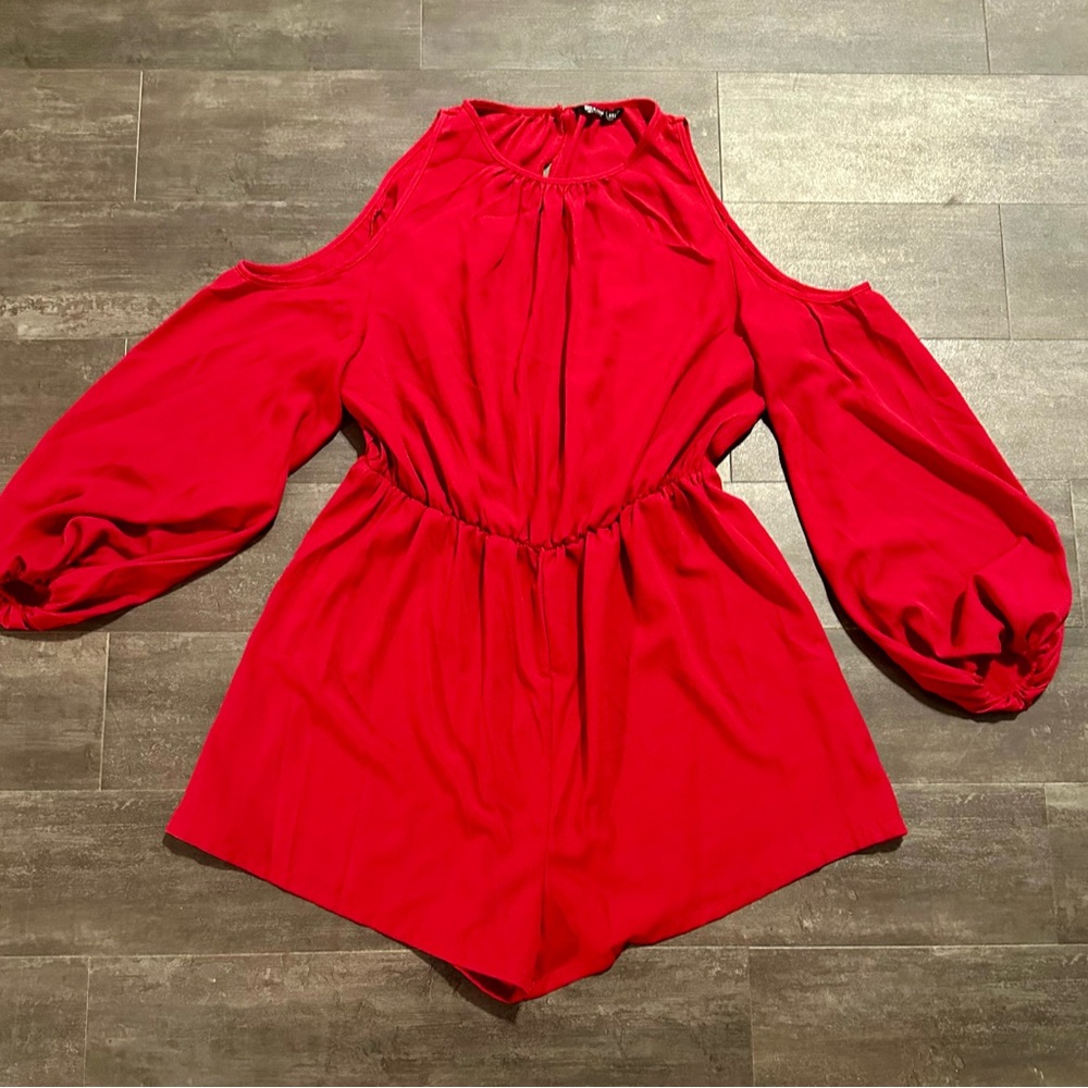Red Cold Shoulder Romper - SHEIN Curve - NWOT